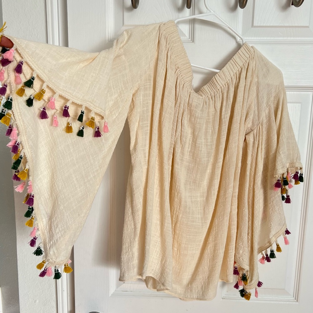 Anthropologie | Easel | Multicolor Tassels Flare … - image 3